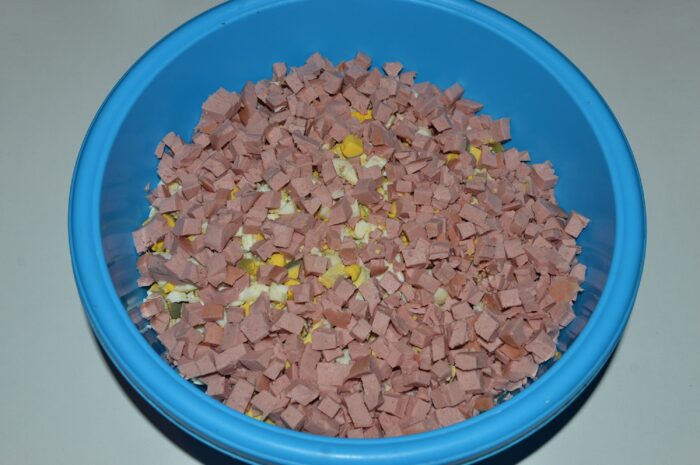 Then cut it into cubes