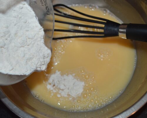 Add flour gradually