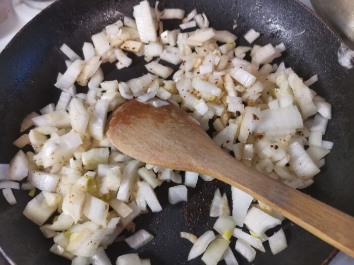 Fry the onions