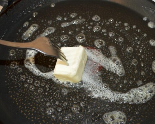 grease a pan with butter