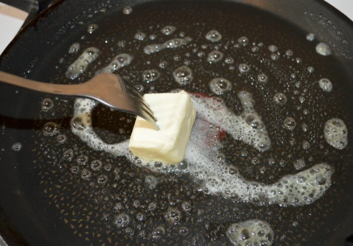 grease a pan with butter