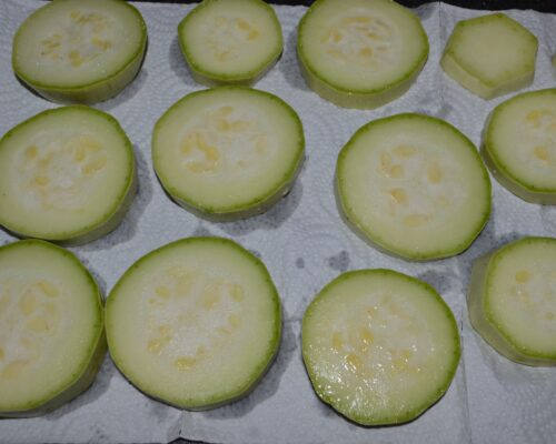 place them on a paper towel to absorb the water