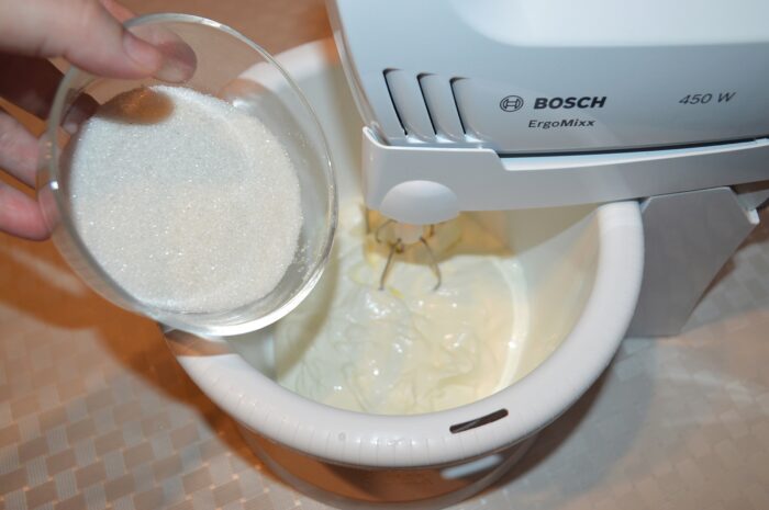 add the sour cream and sugar