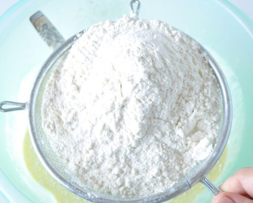 Put the flour in a sieve