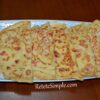 Appetizer pancakes with pepper and cheese