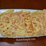 Pancakes with bell pepper and cheese