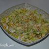 Light cabbage tuna corn salad served with creamy dressing