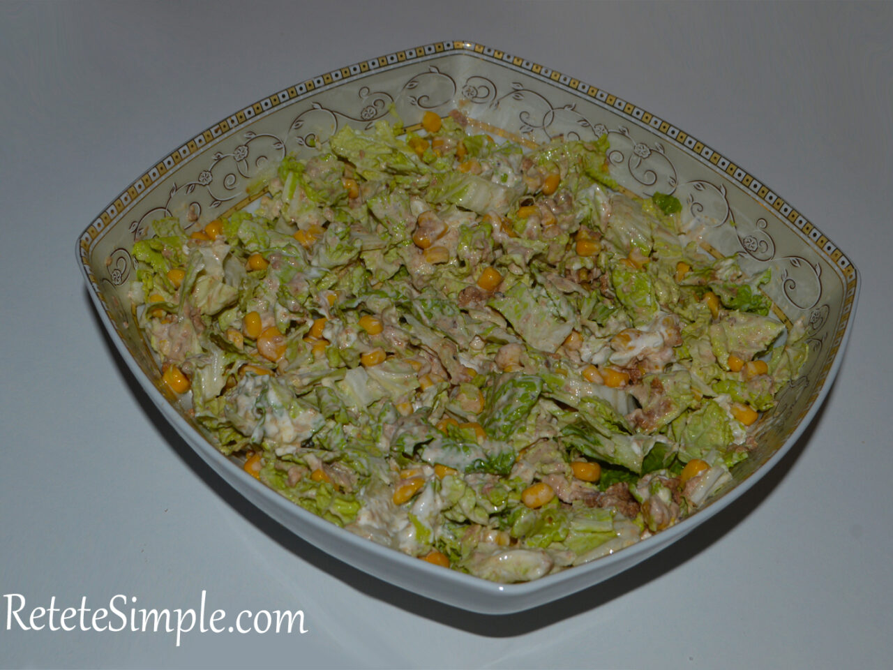 Cabbage Salad with Tuna & Corn