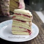 Creamy milk cake with strawberries