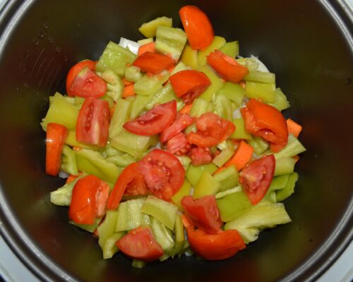Add the chopped tomatoes