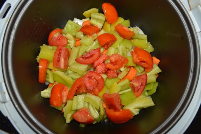 Add the chopped tomatoes