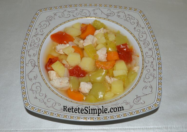 Chicken Stew with Vegetables in Multicooker