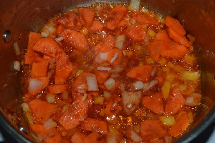 Mix and cook for a few minutes