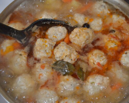 add the meatballs one by one