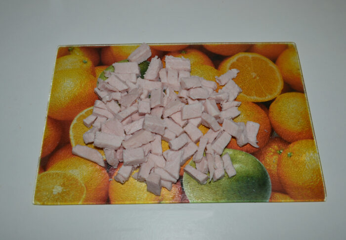 Cut the smoked pastrami