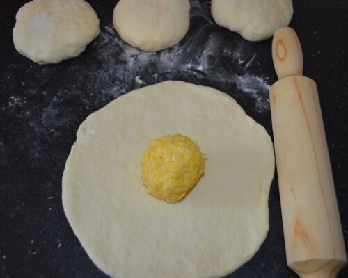Roll out the dough ball