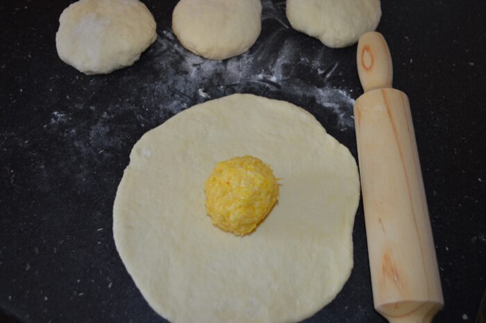 Roll out the dough ball