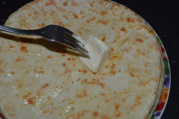 brush them with a little butter