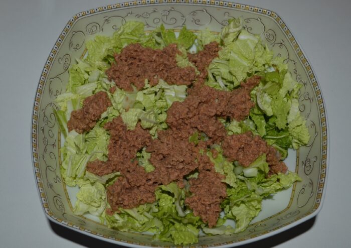 Add the tuna to the bowl