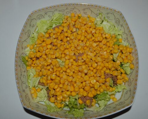 Add the corn to the bowl