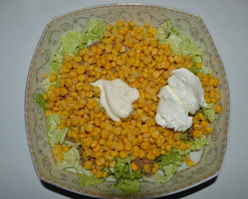 Add mayonnaise and sour cream