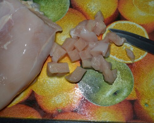 Cut chicken breast