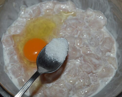 Add half a teaspoon salt