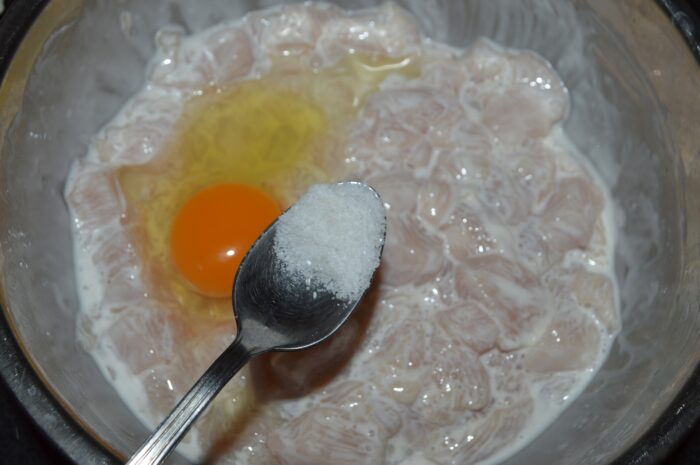 Add half a teaspoon salt