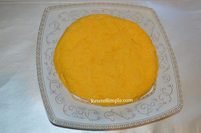 Rustic Moldavian cornmeal porridge Mamaliga from a pot