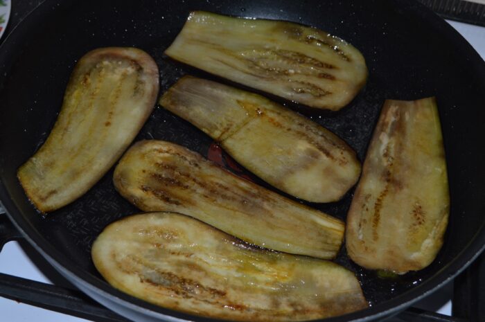 Turn your eggplant over on the other side