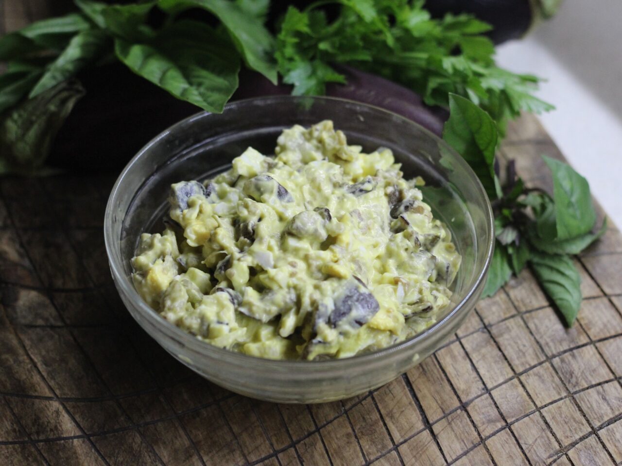 Eggplant Salad with Onion