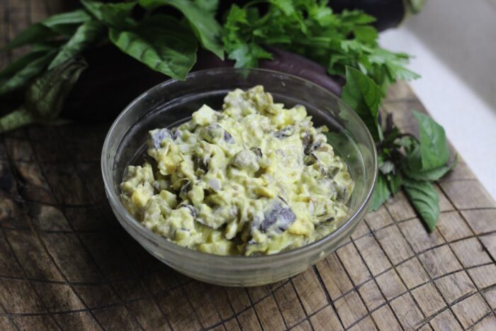 Eggplant Salad with Onion