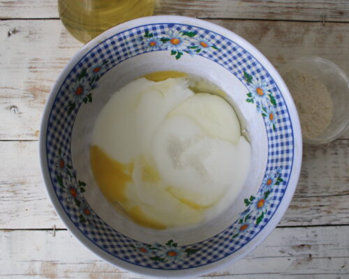 Rub eggs with salt