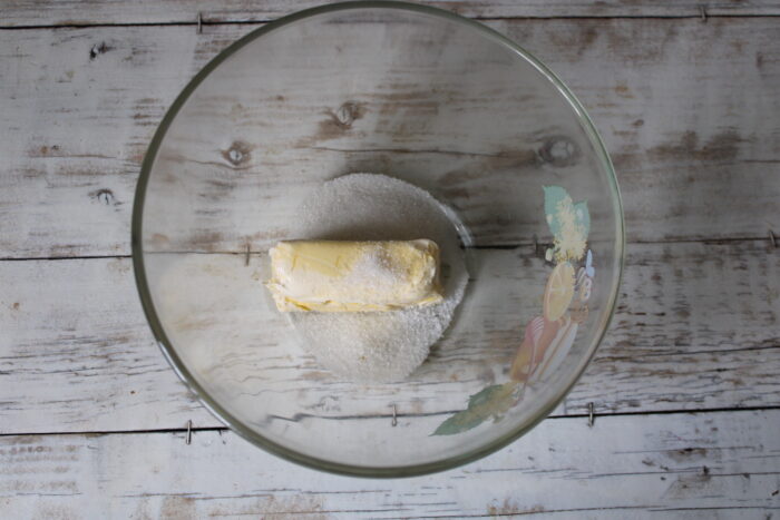 Mix the softened butter