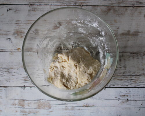 The dough is formed into a ball