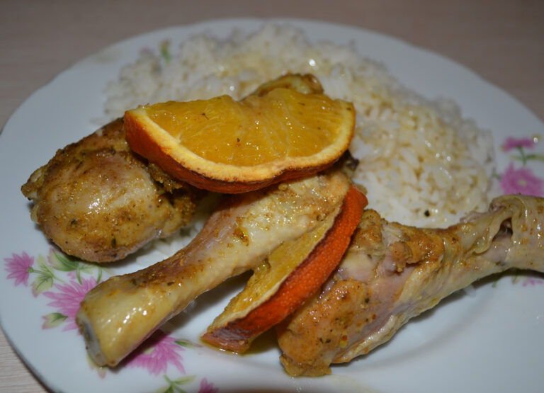 Куриные ножки с апельсинами в духовке