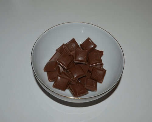 Break the chocolate into small pieces