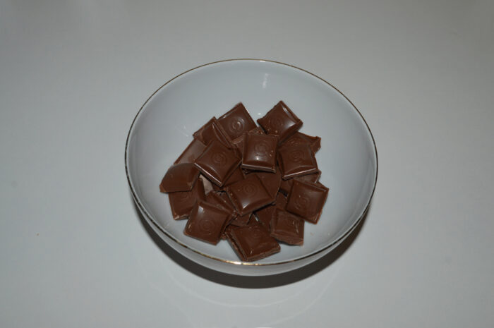 Break the chocolate into small pieces