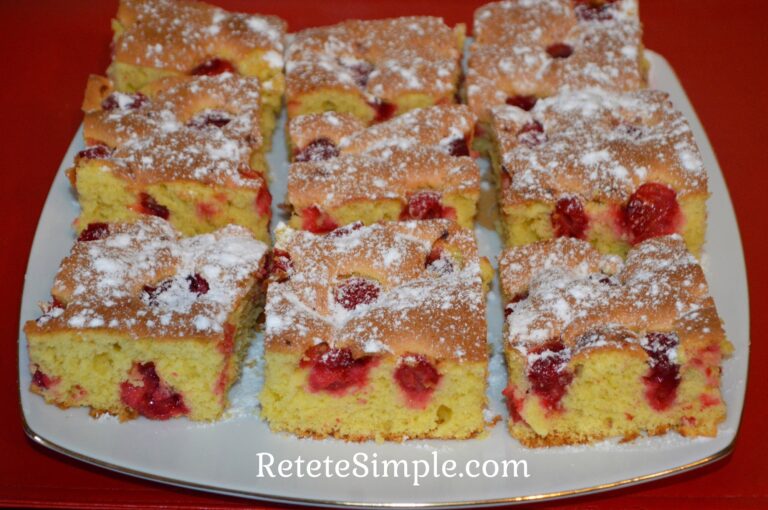Cherry sponge cake