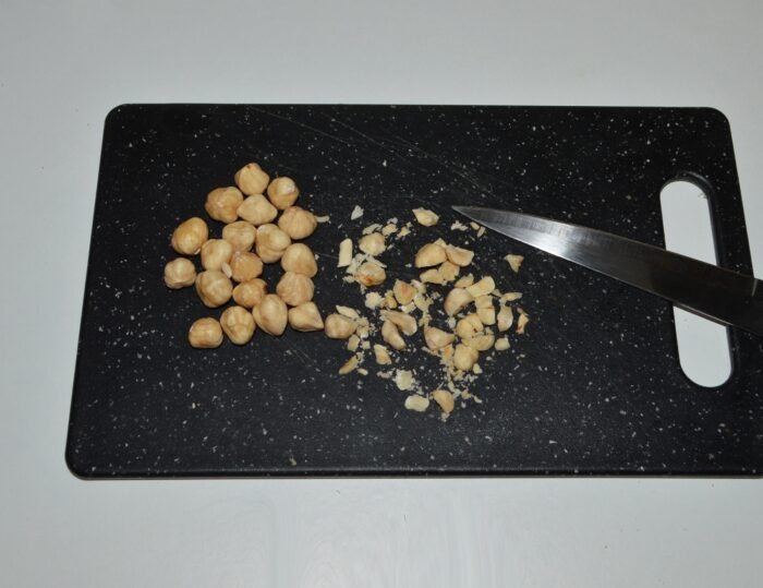 finely chop the nuts