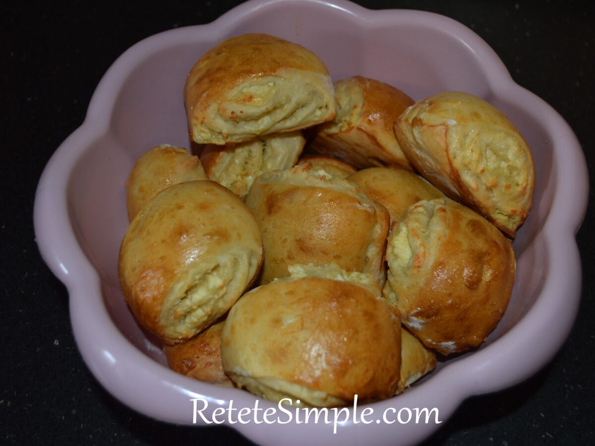 Close-up of golden cheese pastry edge