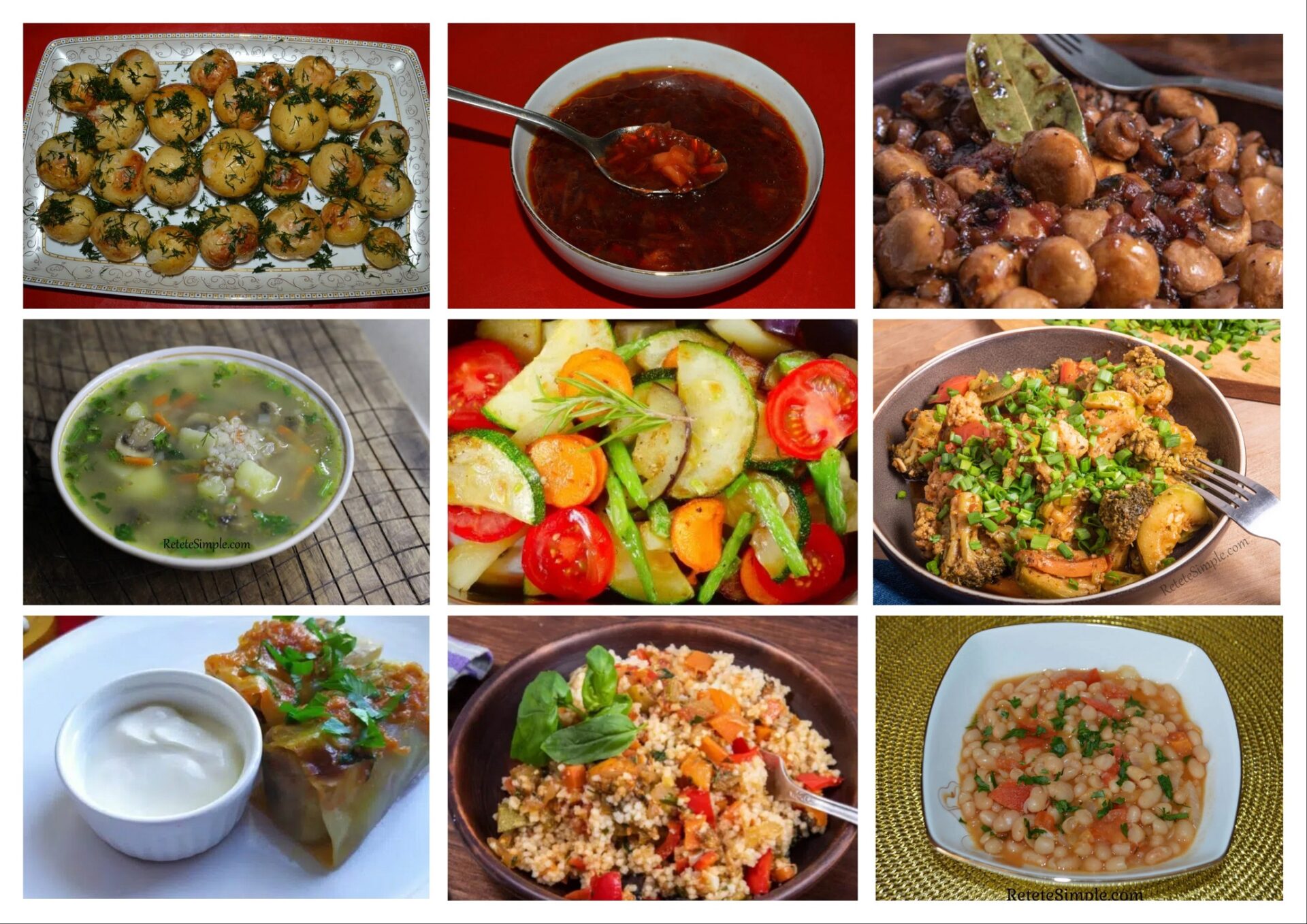 Retete de mancaruri vegetariene cu legume