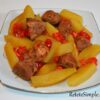 Roasted Pork with Garlic, Potatoes & Bell Peppers