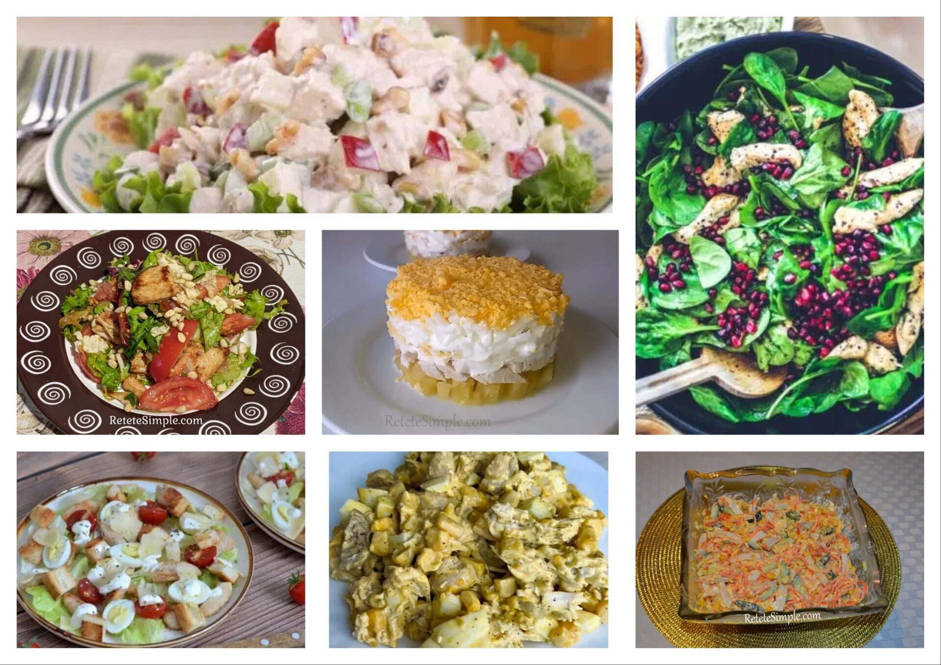 Retete de salate cu pui simple si gustoase