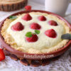 Strawberry & cottage cheese cake with tender buttery crust