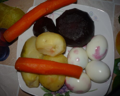 Отваренные овощи