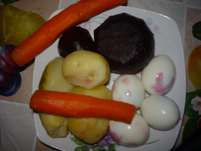 Отваренные овощи