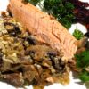 Oven-Baked Pink Salmon with Mushrooms photo