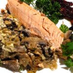 Oven-Baked Pink Salmon with Mushrooms