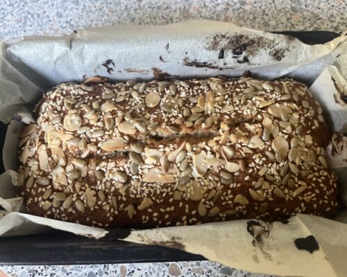 I baked it for about 30-40 minutes